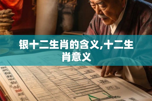 银十二生肖的含义,十二生肖意义