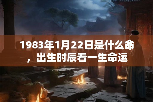 1983年1月22日是什么命，出生时辰看一生命运