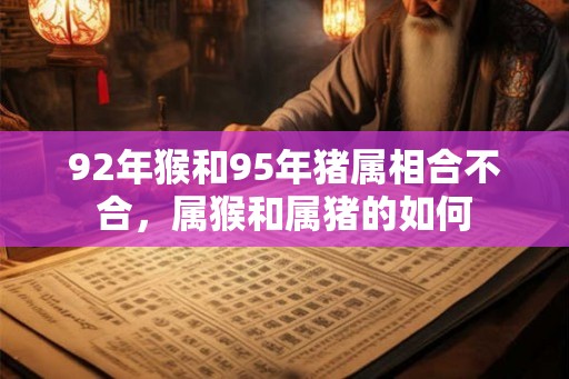 92年猴和95年猪属相合不合，属猴和属猪的如何