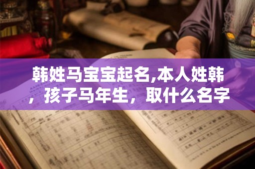 韩姓马宝宝起名,本人姓韩，孩子马年生，取什么名字好？