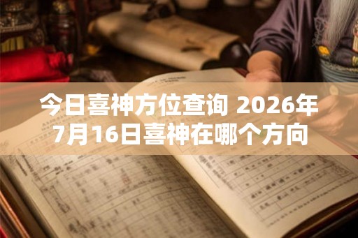 今日喜神方位查询 2026年7月16日喜神在哪个方向 今日喜神方位查询 2026年7月16日喜神在哪个方向
