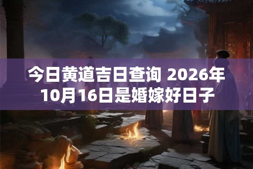 今日黄道吉日查询 2026年10月16日是婚嫁好日子