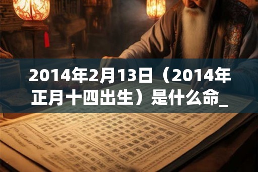 2014年2月13日（2014年正月十四出生）是什么命_命运如何