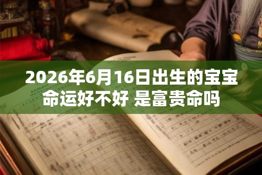 2026年6月16日出生的宝宝命运好不好 是富贵命吗