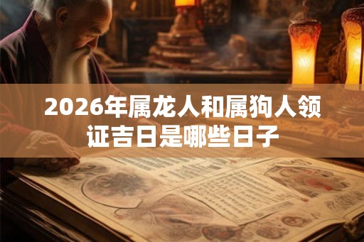 2026年属龙人和属狗人领证吉日是哪些日子