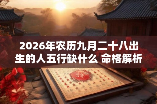 2026年农历九月二十八出生的人五行缺什么 命格解析八字起名