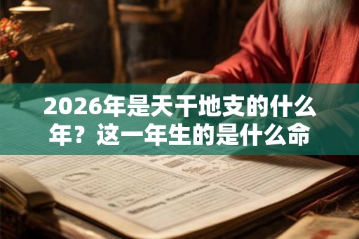 2026年是天干地支的什么年？这一年生的是什么命
