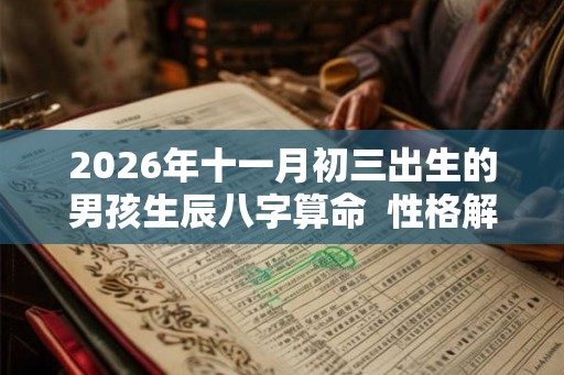 2026年十一月初三出生的男孩生辰八字算命  性格解析