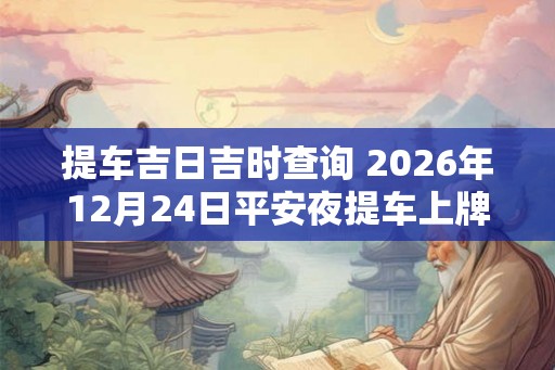 提车吉日吉时查询 2026年12月24日平安夜提车上牌怎么样