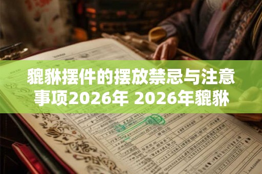 貔貅摆件的摆放禁忌与注意事项2026年 2026年貔貅摆件应注意哪些摆放禁忌