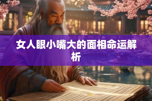 女人眼小嘴大的面相命运解析