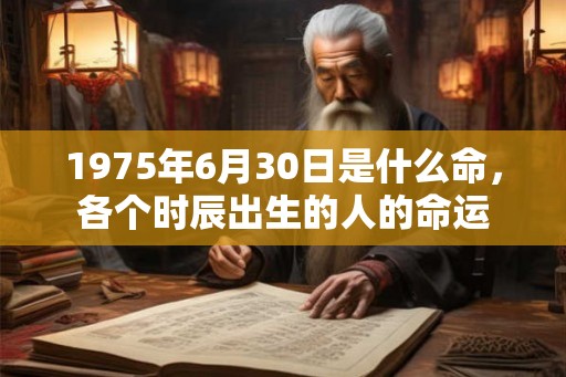 1975年6月30日是什么命,各个时辰出生的人的命运 1975年6月30日是什么命,各个时辰出生的人的命运