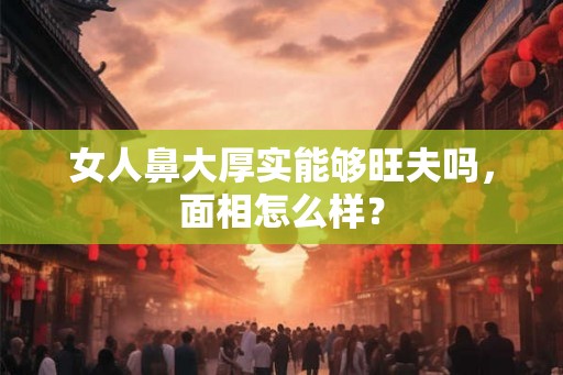女人鼻大厚实能够旺夫吗，面相怎么样？