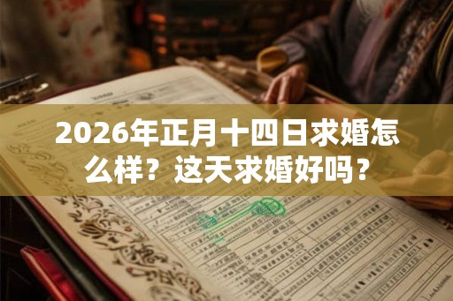 2026年正月十四日求婚怎么样？这天求婚好吗？