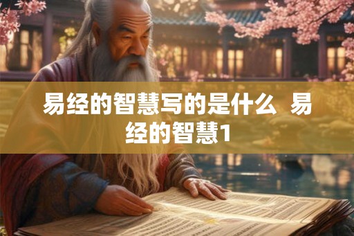 易经的智慧写的是什么 易经的智慧1 易经的智慧写的是什么 易经的智慧1