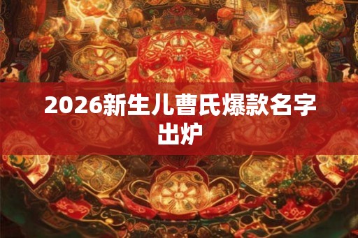 2026新生儿曹氏爆款名字出炉