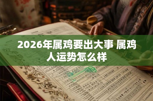 2026年属鸡要出大事 属鸡人运势怎么样