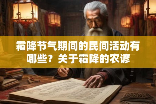 霜降节气期间的民间活动有哪些？关于霜降的农谚