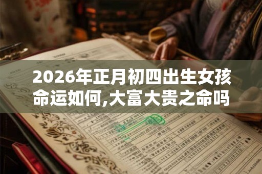 2026年正月初四出生女孩命运如何,大富大贵之命吗