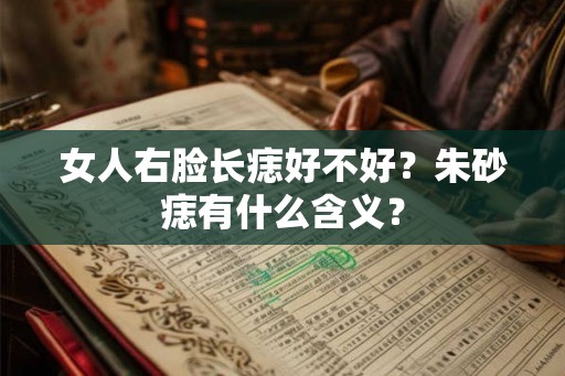 女人右脸长痣好不好？朱砂痣有什么含义？