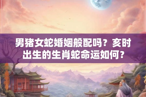 男猪女蛇婚姻般配吗？亥时出生的生肖蛇命运如何？