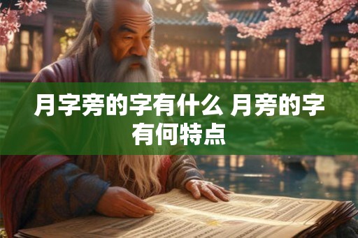 月字旁的字有什么 月旁的字有何特点