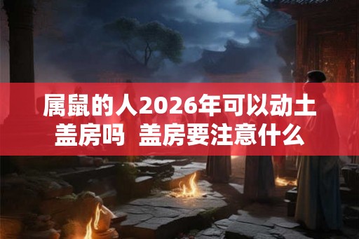 属鼠的人2026年可以动土盖房吗  盖房要注意什么