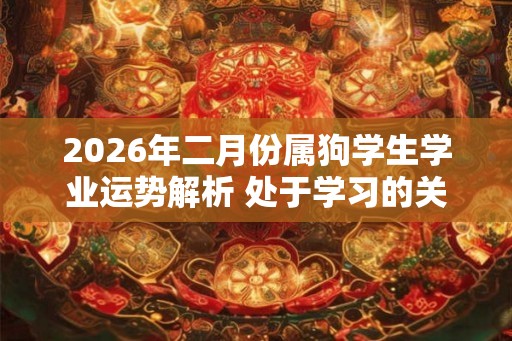 2026年二月份属狗学生学业运势解析 处于学习的关键阶段 2026年二月份属狗学生学业运势解析 处于学习的关键阶段
