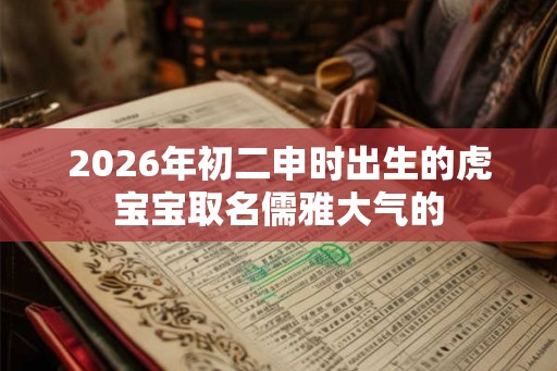 2026年初二申时出生的虎宝宝取名儒雅大气的 2026年初二申时出生的虎宝宝取名儒雅大气的
