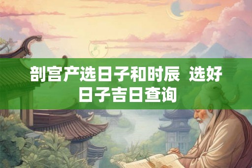 剖宫产选日子和时辰 选好日子吉日查询 剖宫产选日子和时辰 选好日子吉日查询
