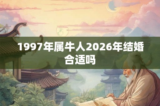 1997年属牛人2026年结婚合适吗