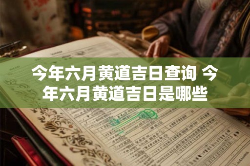 今年六月黄道吉日查询 今年六月黄道吉日是哪些