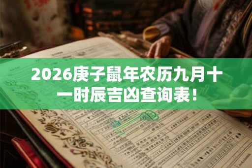 2026庚子鼠年农历九月十一时辰吉凶查询表！