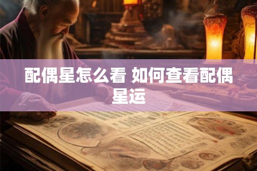 配偶星怎么看 如何查看配偶星运