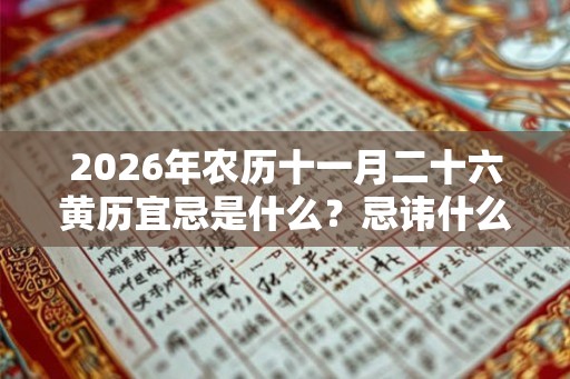 2026年农历十一月二十六黄历宜忌是什么？忌讳什么？