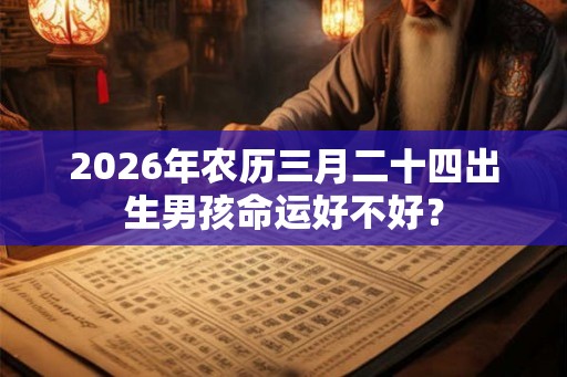 2026年农历三月二十四出生男孩命运好不好？