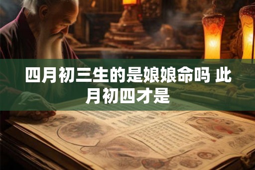 四月初三生的是娘娘命吗 此月初四才是