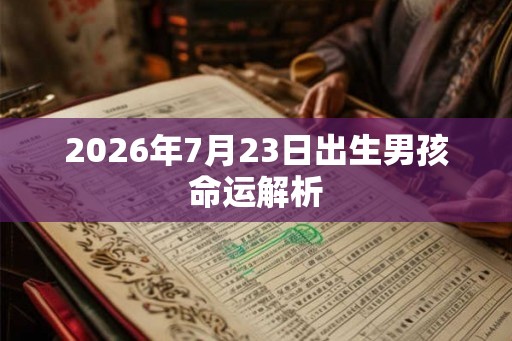 2026年7月23日出生男孩命运解析
