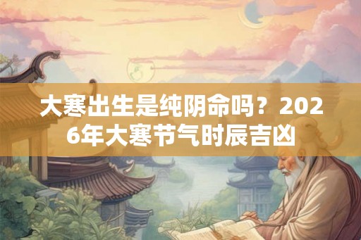 大寒出生是纯阴命吗？2026年大寒节气时辰吉凶