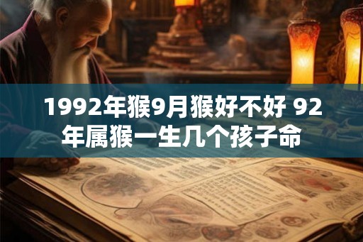 1992年猴9月猴好不好 92年属猴一生几个孩子命