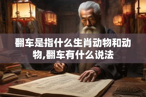 翻车是指什么生肖动物和动物,翻车有什么说法 翻车是指什么生肖动物和动物,翻车有什么说法