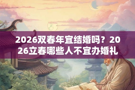 2026双春年宜结婚吗？2026立春哪些人不宜办婚礼