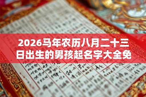 2026马年农历八月二十三日出生的男孩起名字大全免费 2026马年农历八月二十三日出生的男孩起名字大全免费