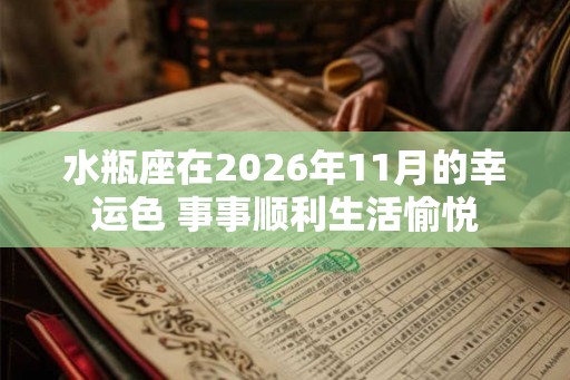 水瓶座在2026年11月的幸运色 事事顺利生活愉悦