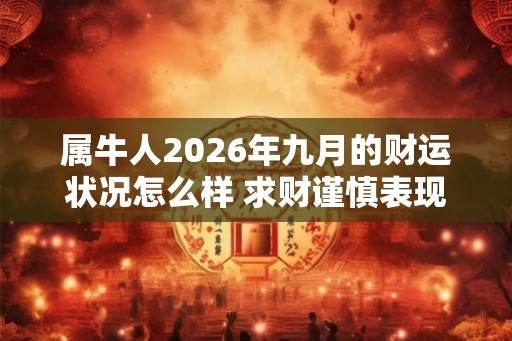 属牛人2026年九月的财运状况怎么样 求财谨慎表现极好
