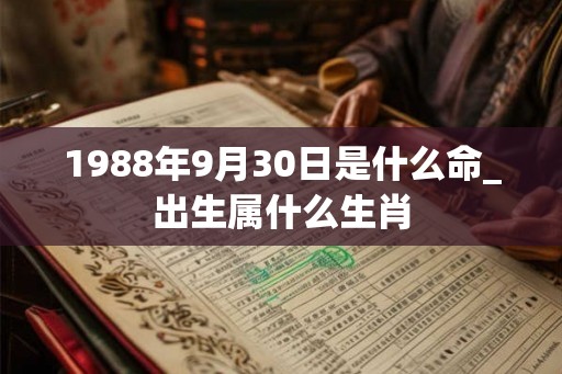 1988年9月30日是什么命_出生属什么生肖