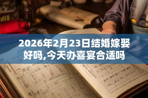 2026年2月23日结婚嫁娶好吗,今天办喜宴合适吗