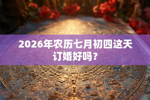 2026年农历七月初四这天订婚好吗？