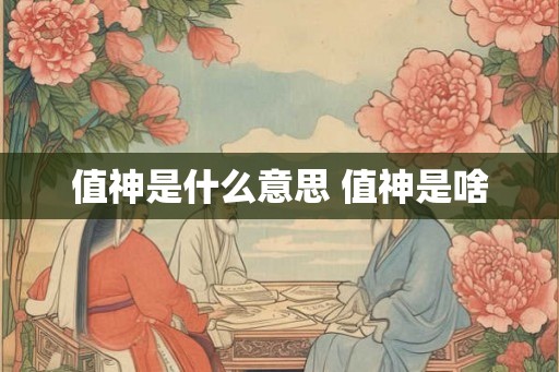 值神是什么意思 值神是啥