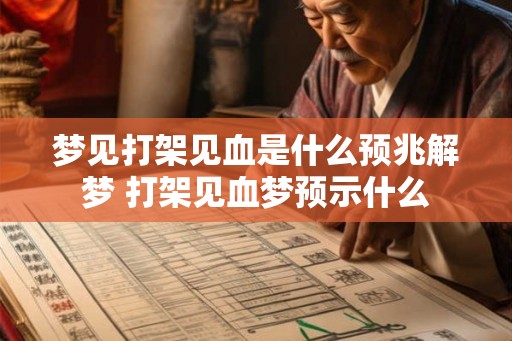 梦见打架见血是什么预兆解梦 打架见血梦预示什么